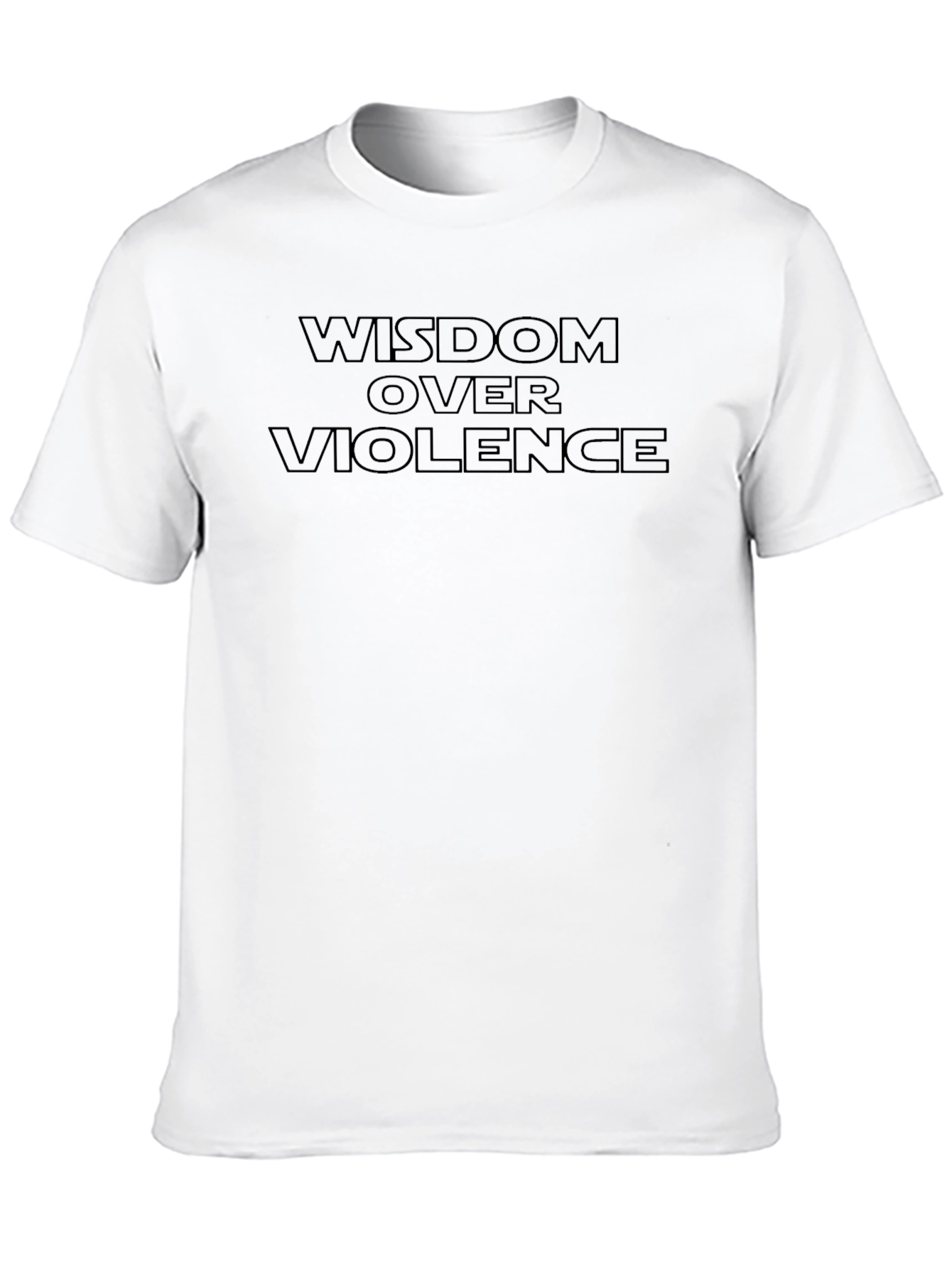 Wisdom Over Violence Black Graphic T-Shirt