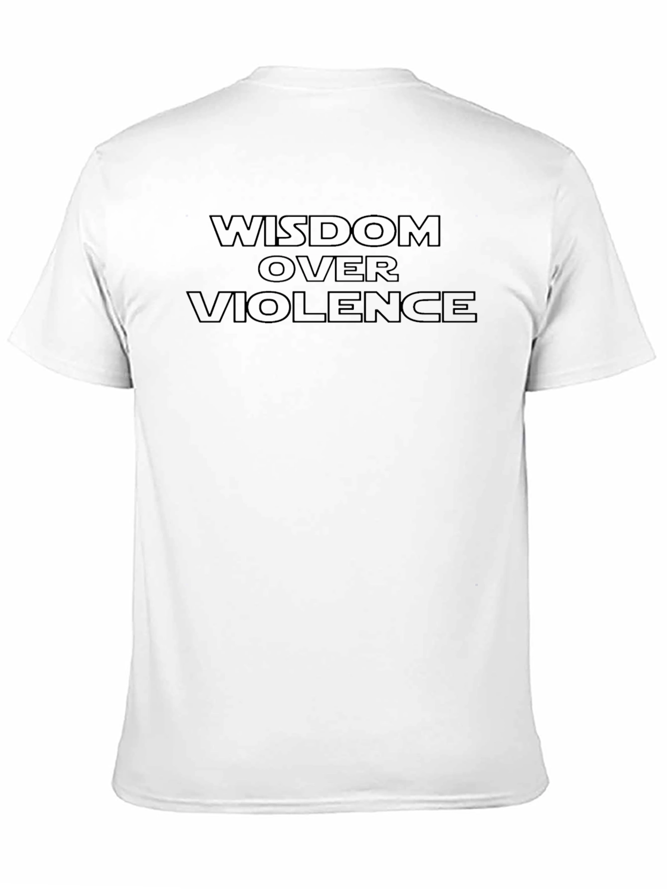 Wisdom Over Violence Black Graphic T-Shirt