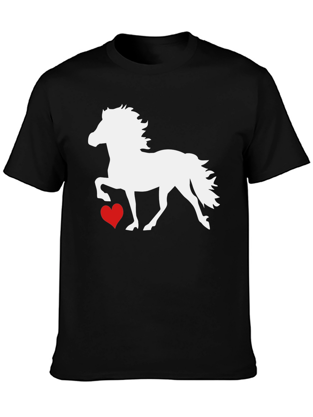Horse and Heart Graphic T-Shirt