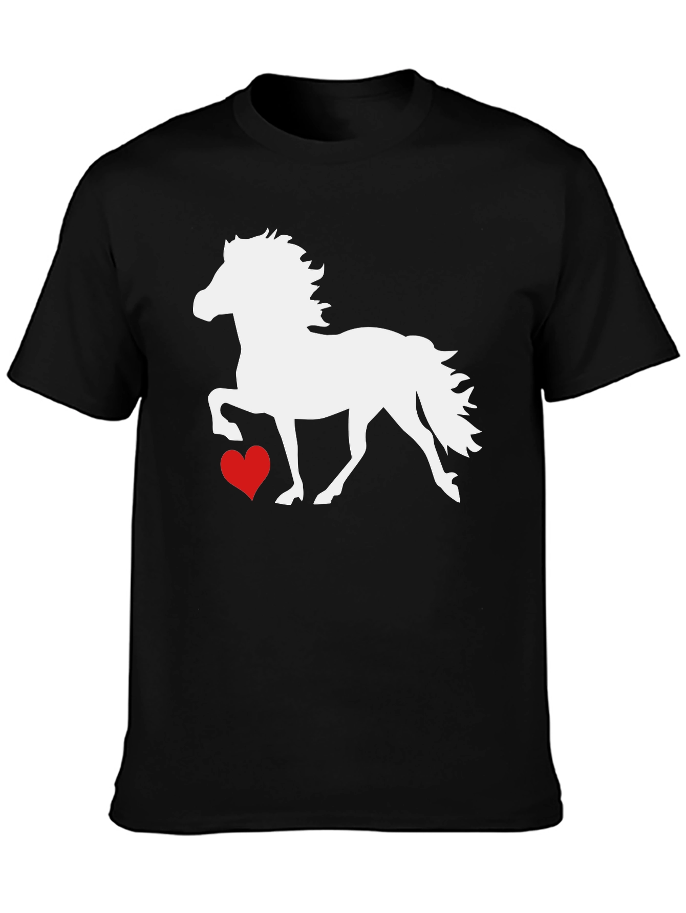 Horse and Heart Graphic T-Shirt