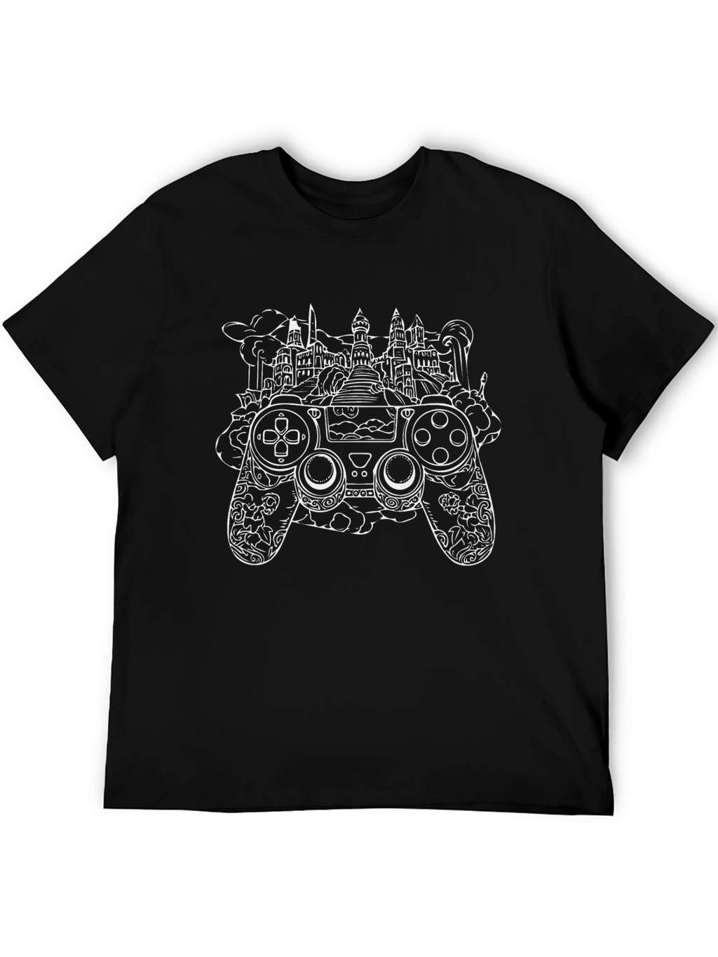 Gamer T-Shirt: Controller & City Design