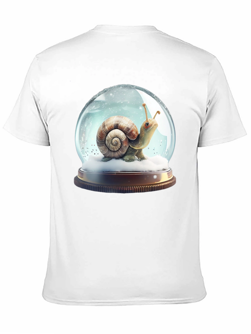 Snail Snow Globe Graphic Tee - Unique Design