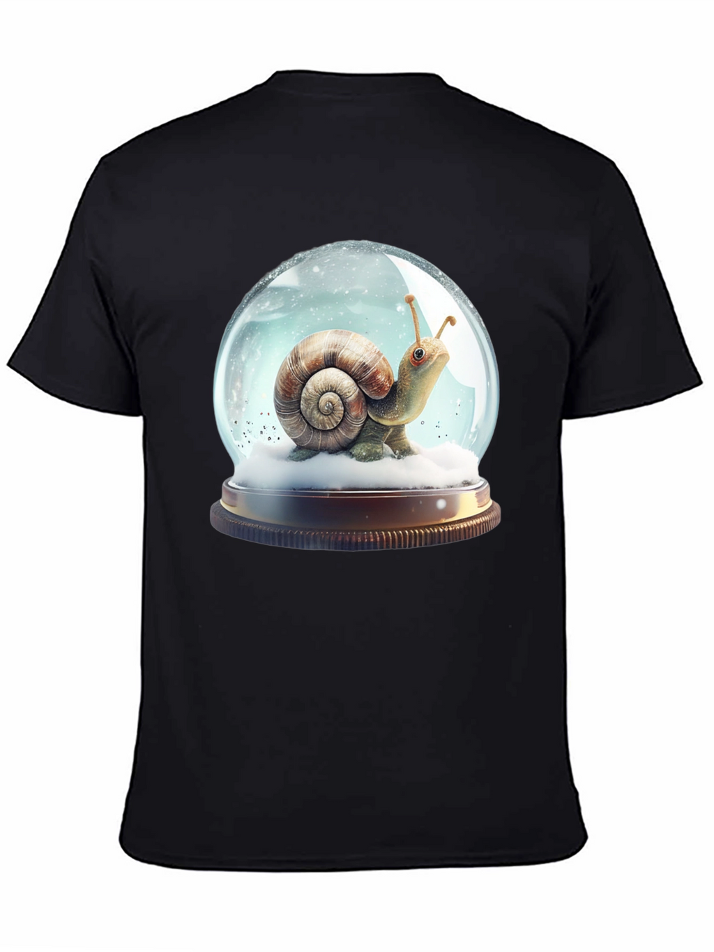Snail Snow Globe Graphic Tee - Unique Design
