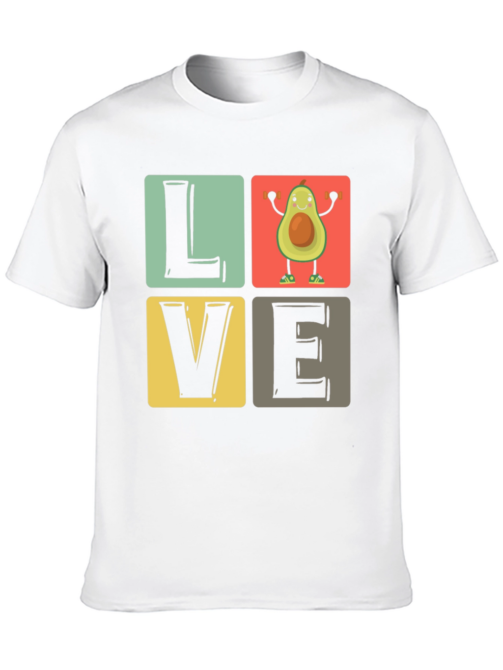 Avocado Gym Lover Black T-Shirt