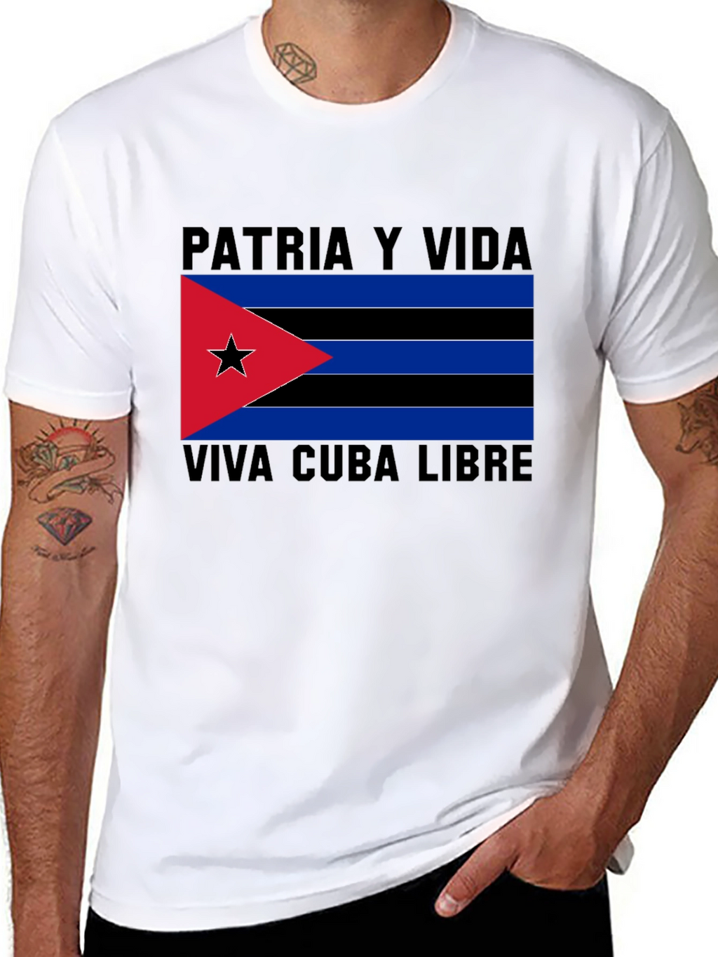 Patria y Vida Viva Cuba Libre Black T-Shirt