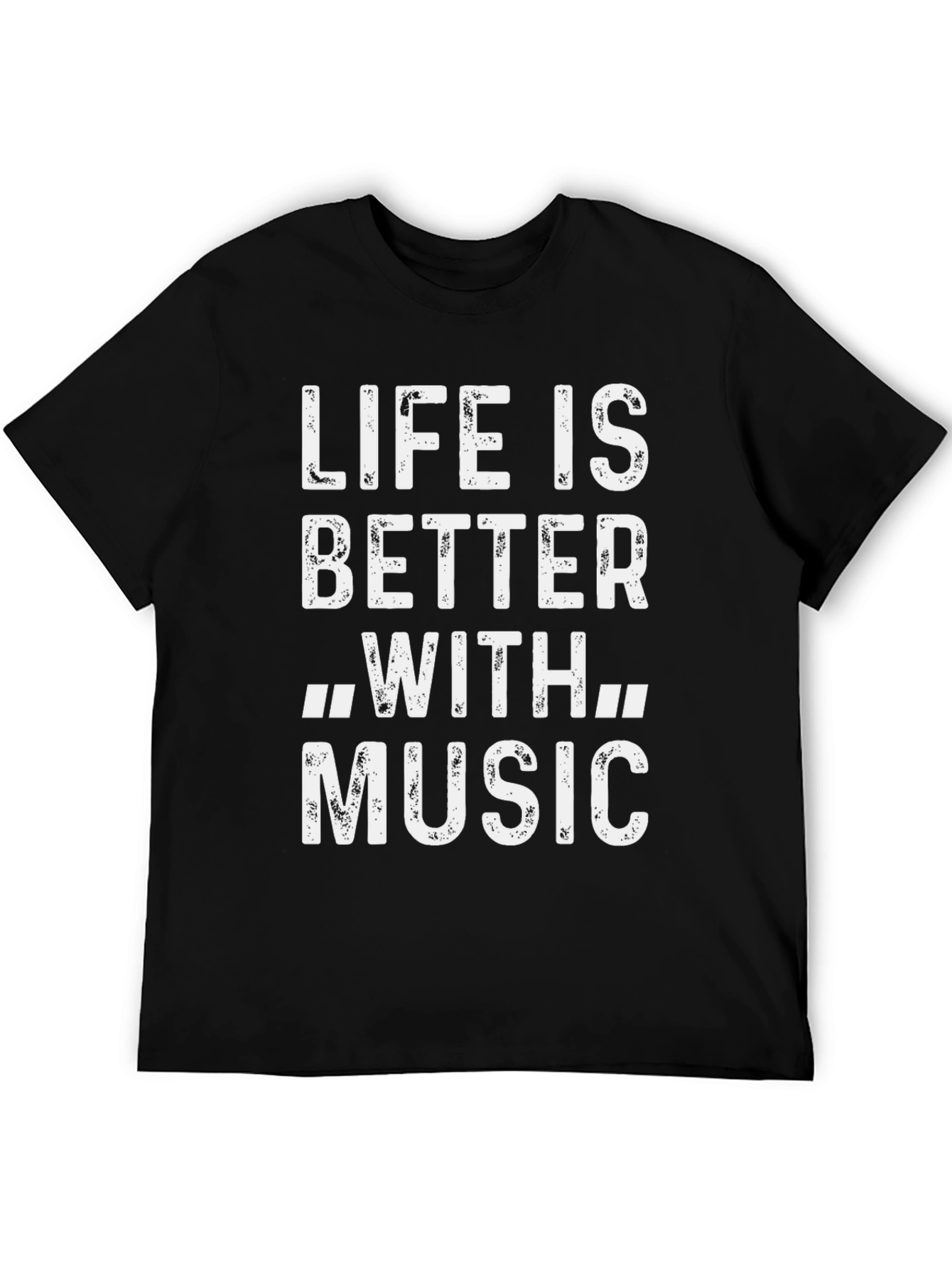 Life is Better With Music - Black Graphic Tee