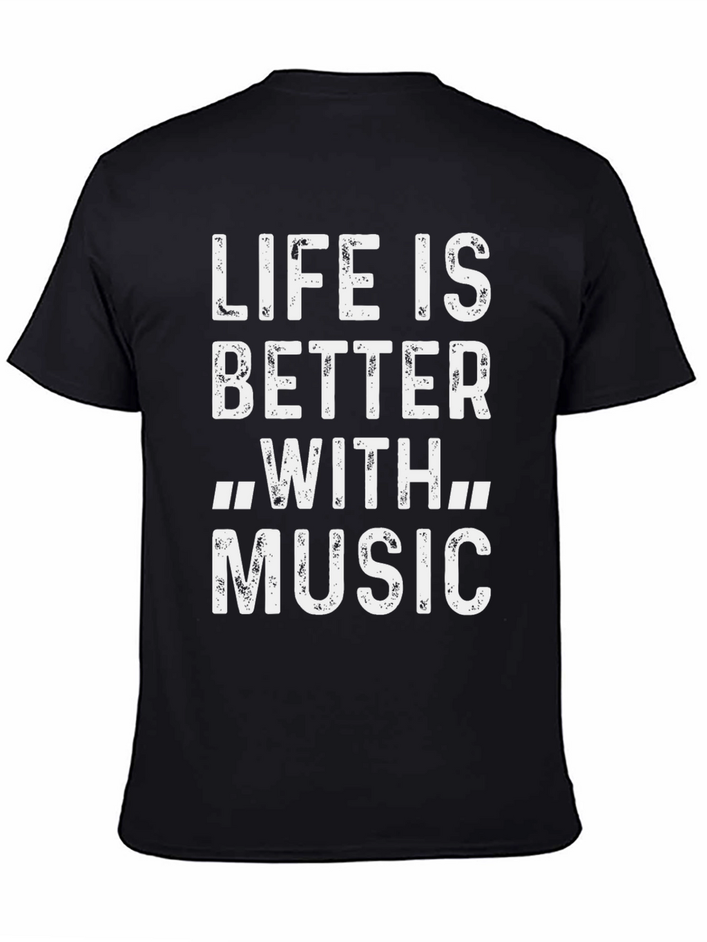 Life is Better With Music - Black Graphic Tee