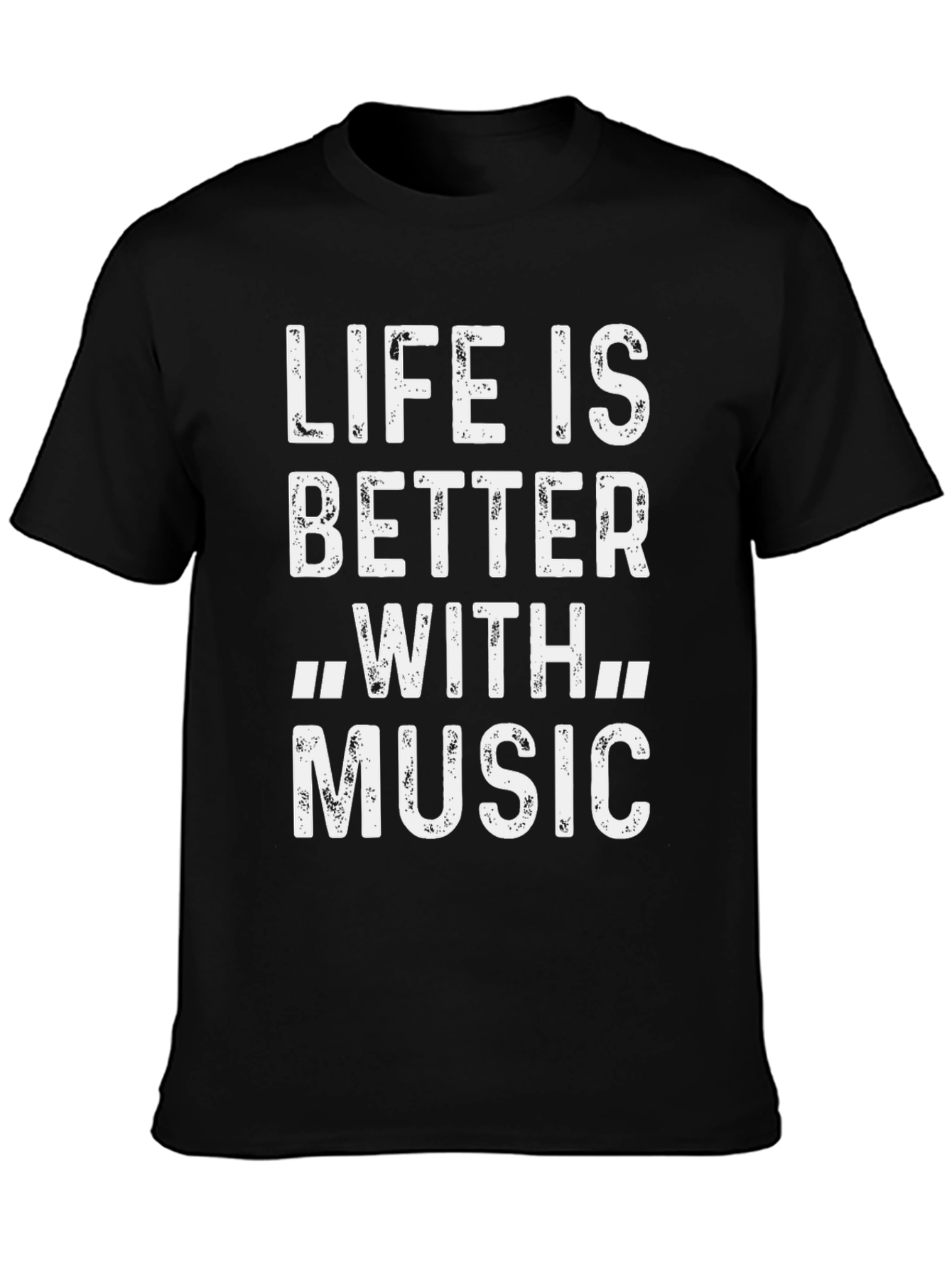 Life is Better With Music - Black Graphic Tee