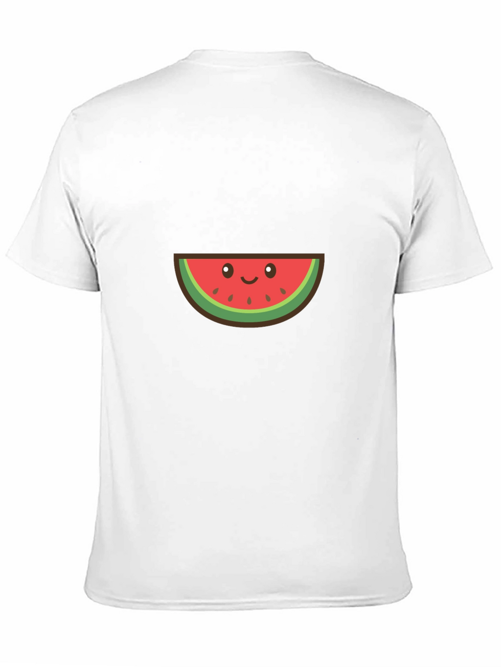 Cute Watermelon Graphic Tee - Black Cotton T-Shirt