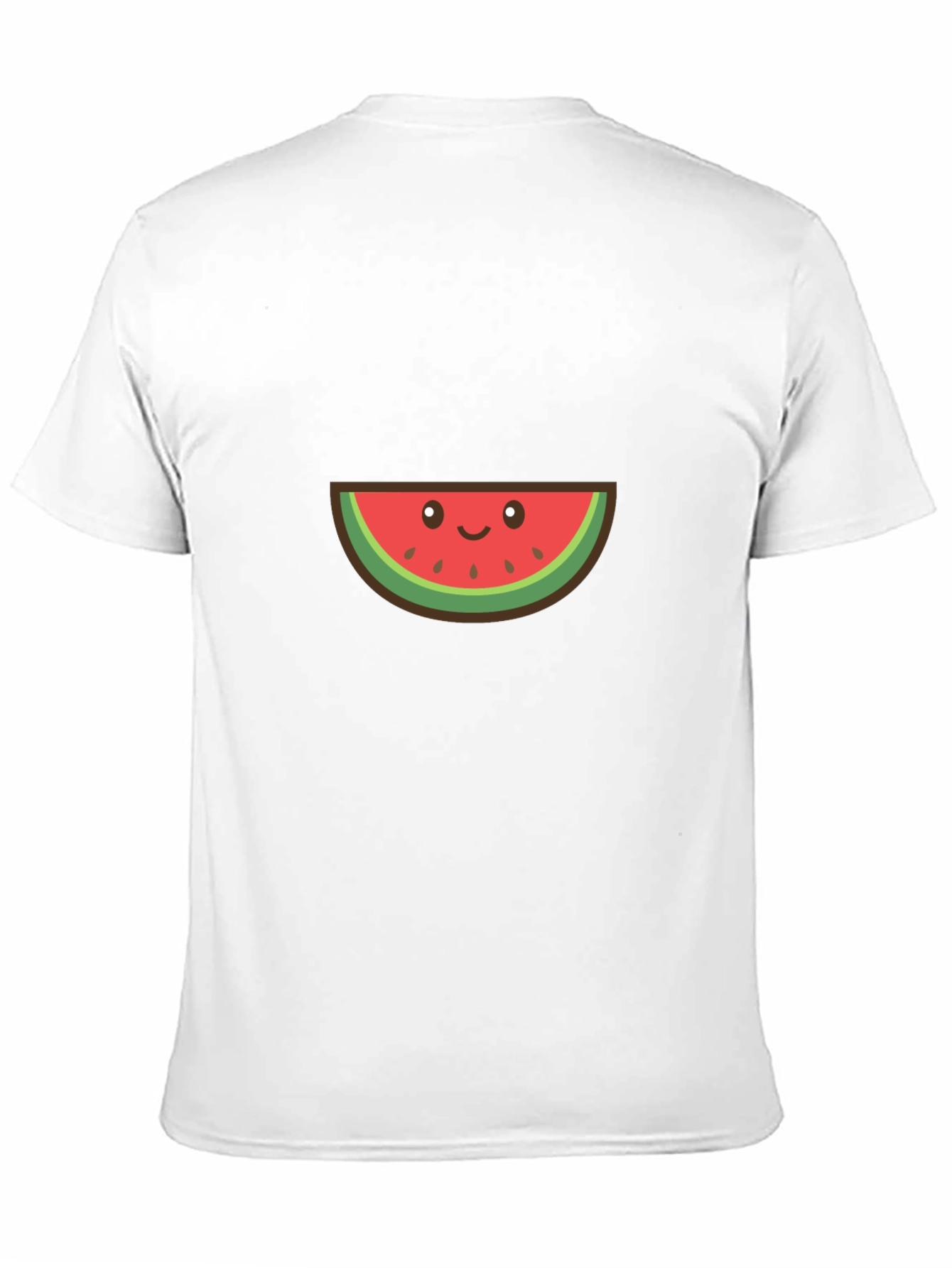 Cute Watermelon Graphic Tee - Black Cotton T-Shirt