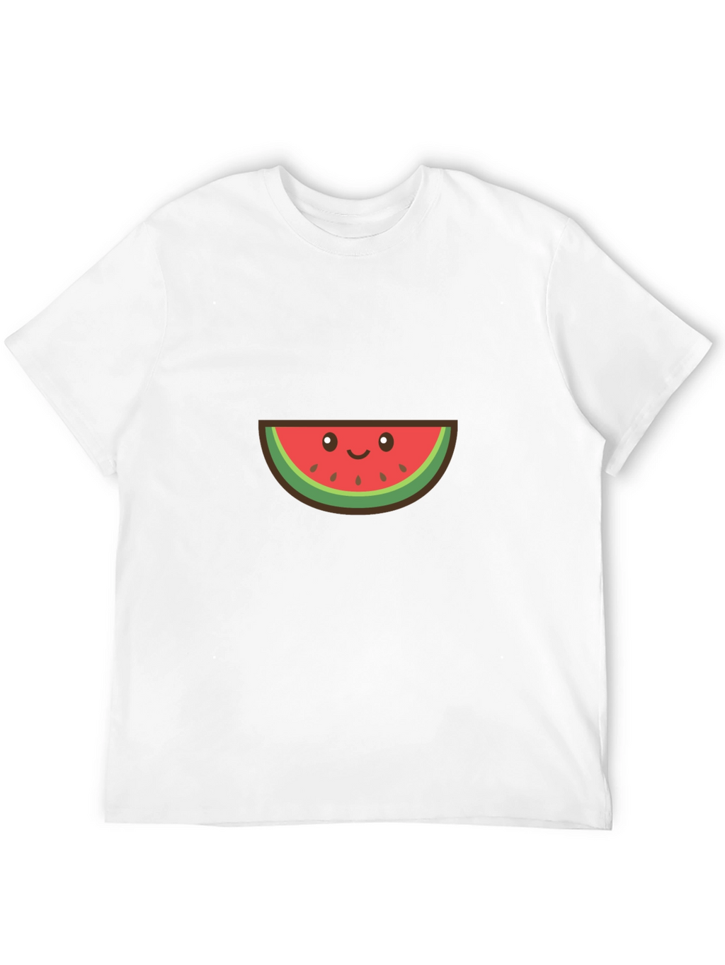 Cute Watermelon Graphic Tee - Black Cotton T-Shirt