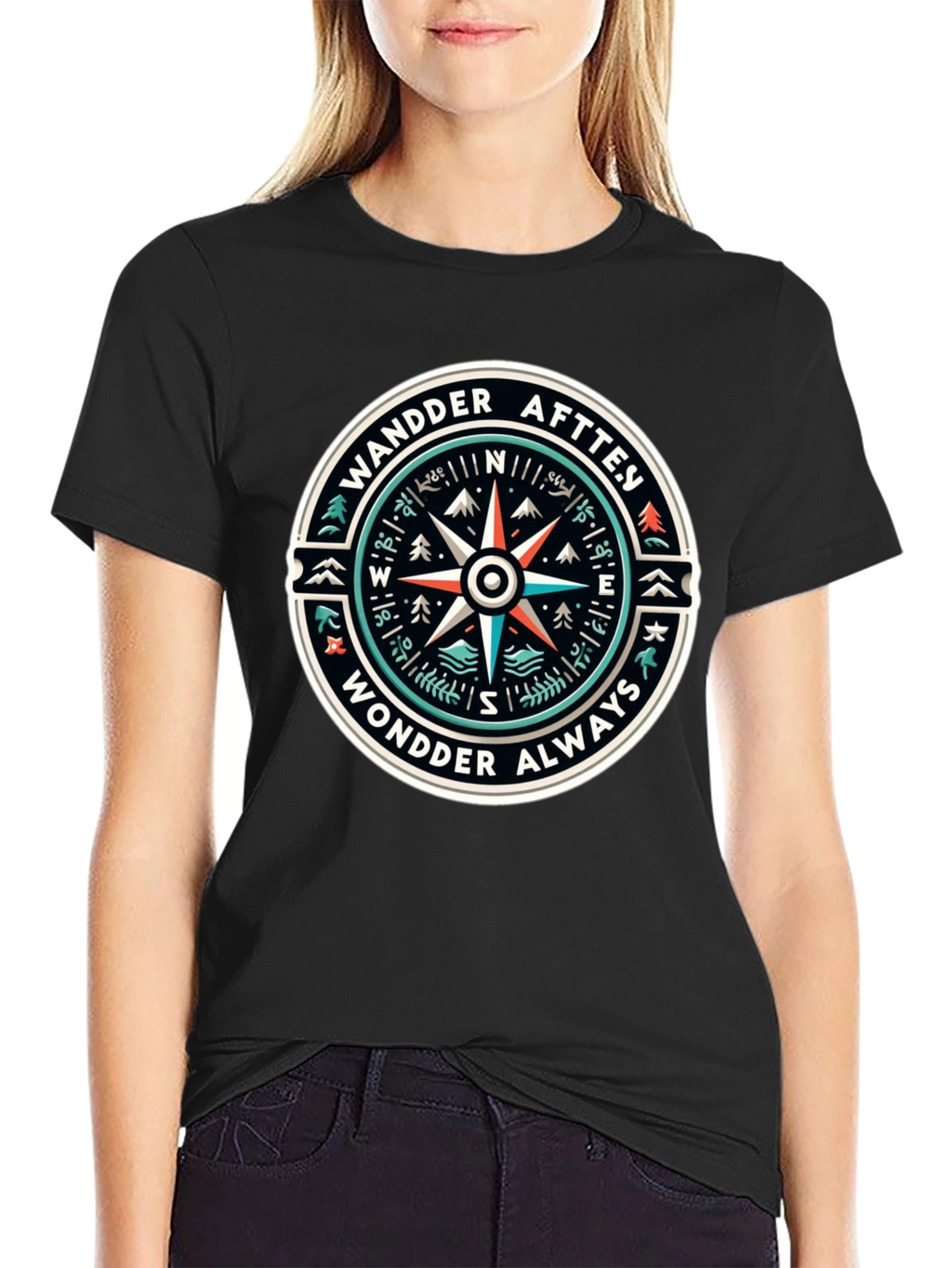 Wander Always Compass Graphic T-Shirt