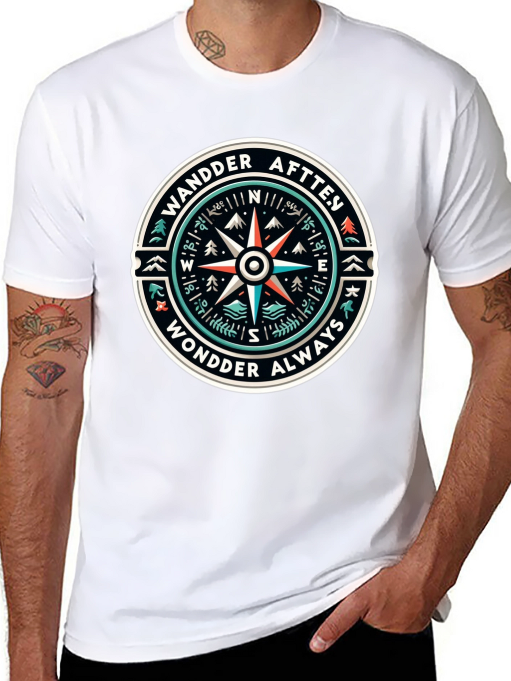 Wander Always Compass Graphic T-Shirt
