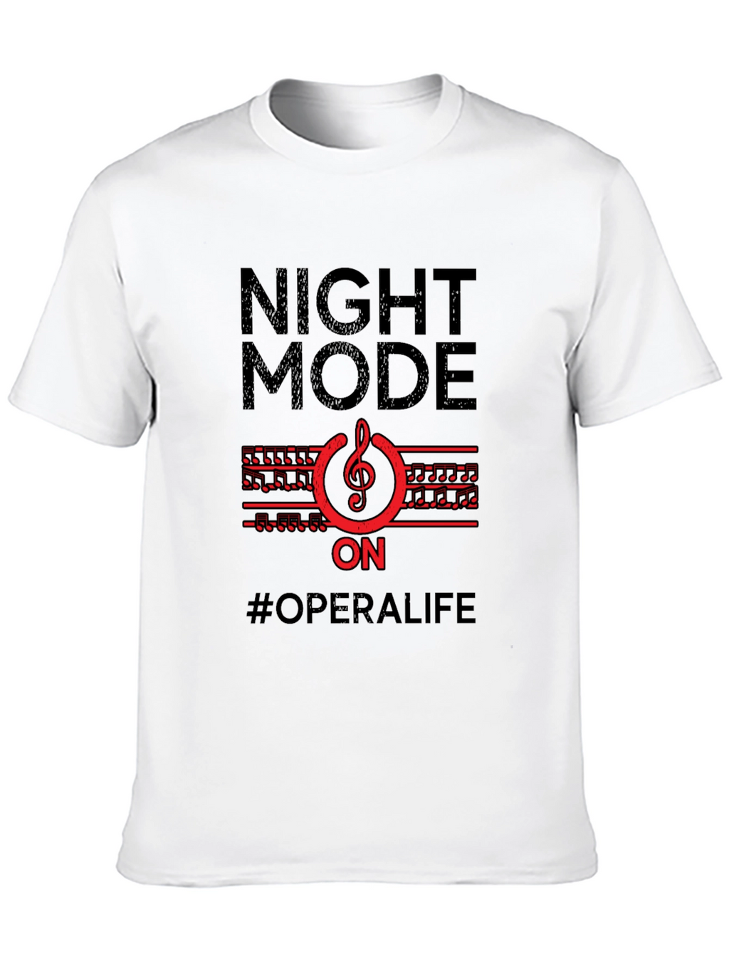 Night Mode ON Opera Life Black T-Shirt
