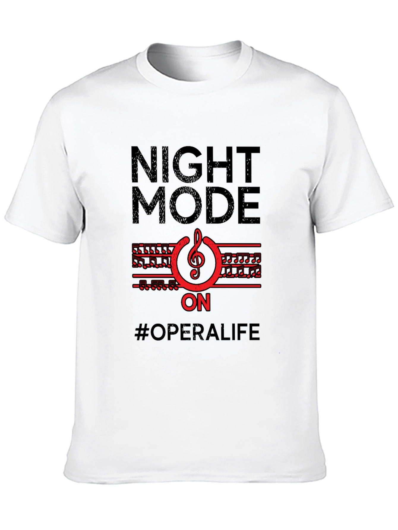 Night Mode ON Opera Life Black T-Shirt