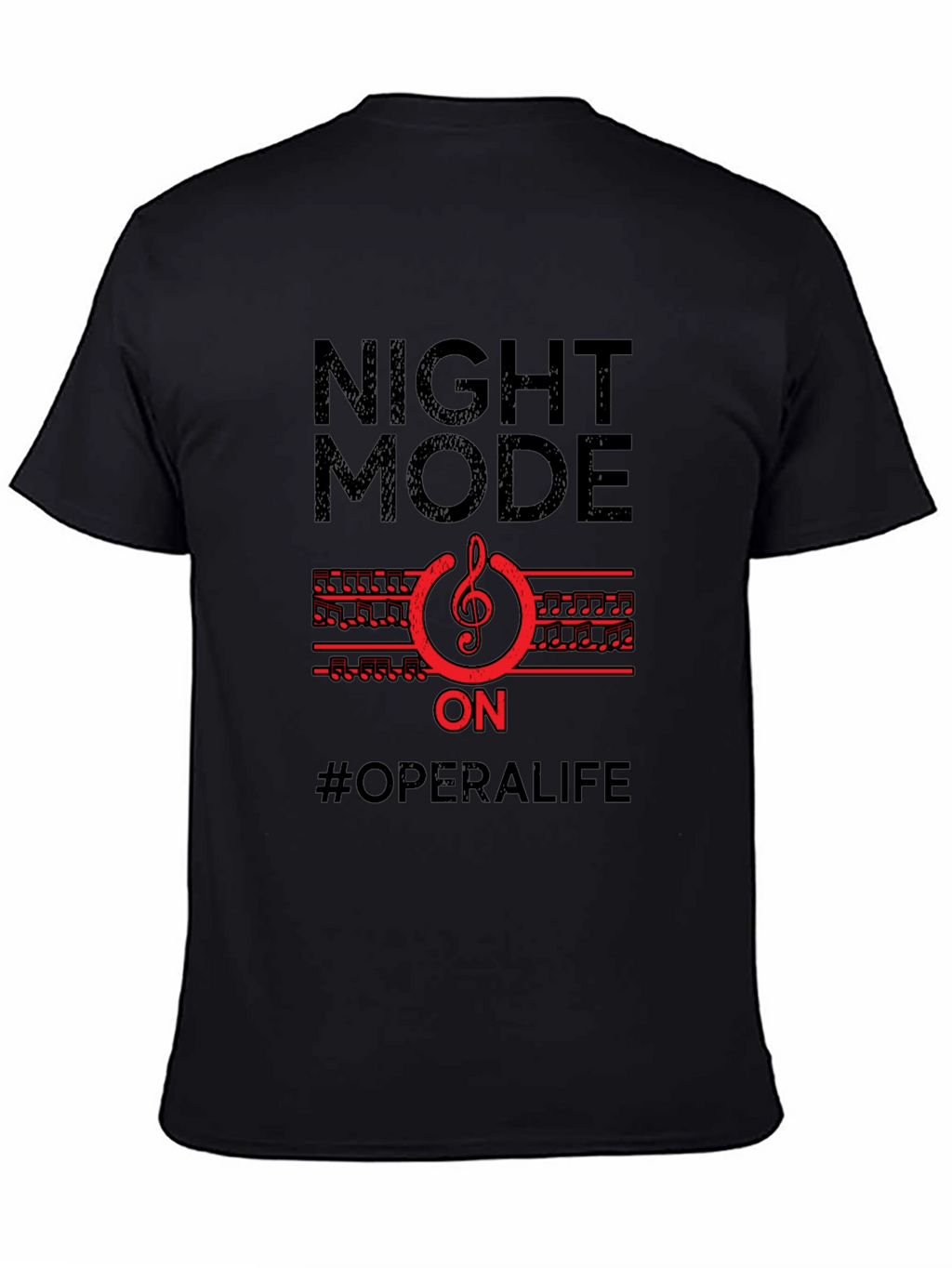 Night Mode ON Opera Life Black T-Shirt