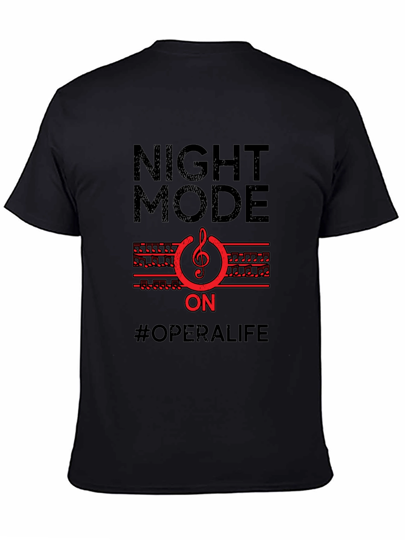 Night Mode ON Opera Life Black T-Shirt