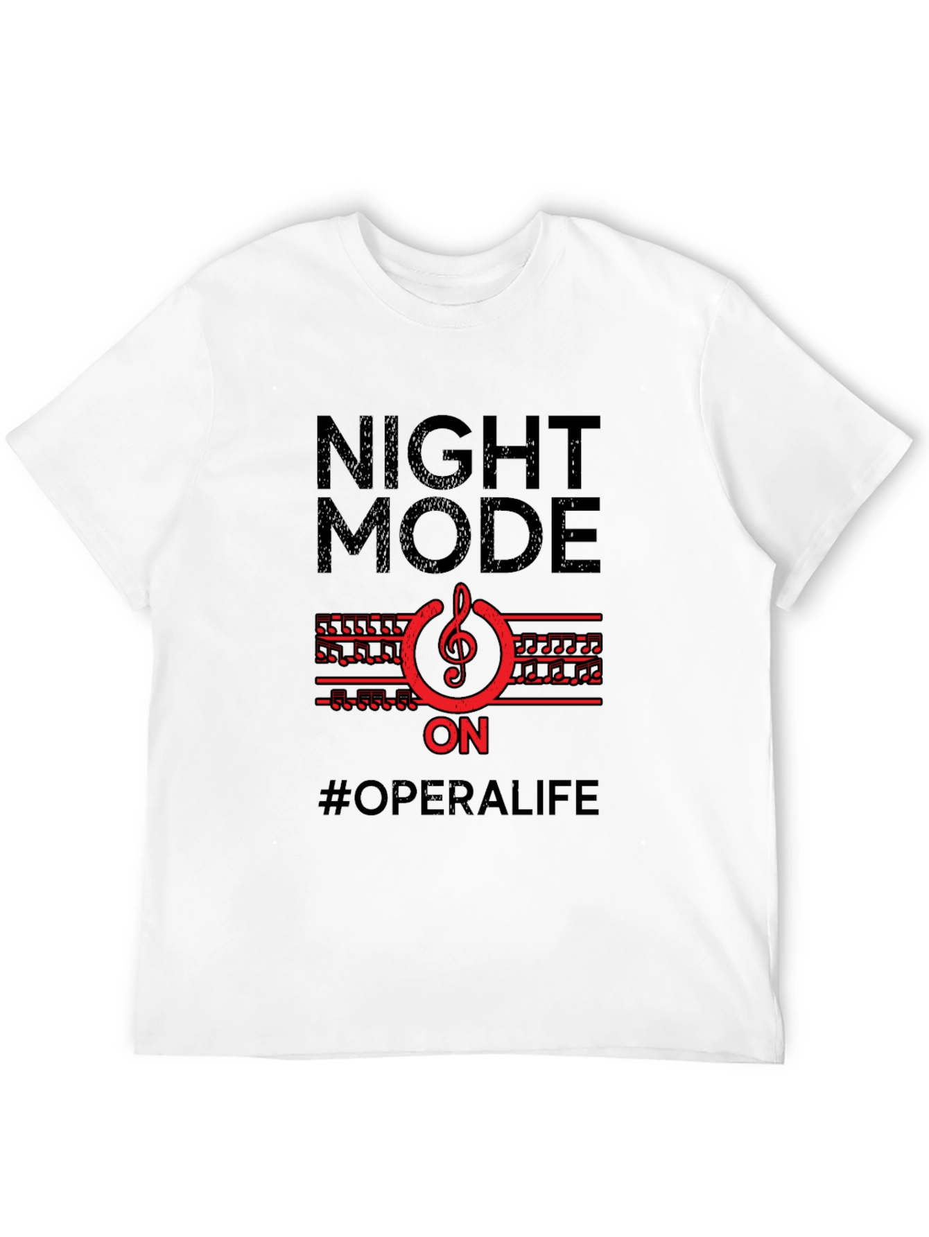 Night Mode ON Opera Life Black T-Shirt