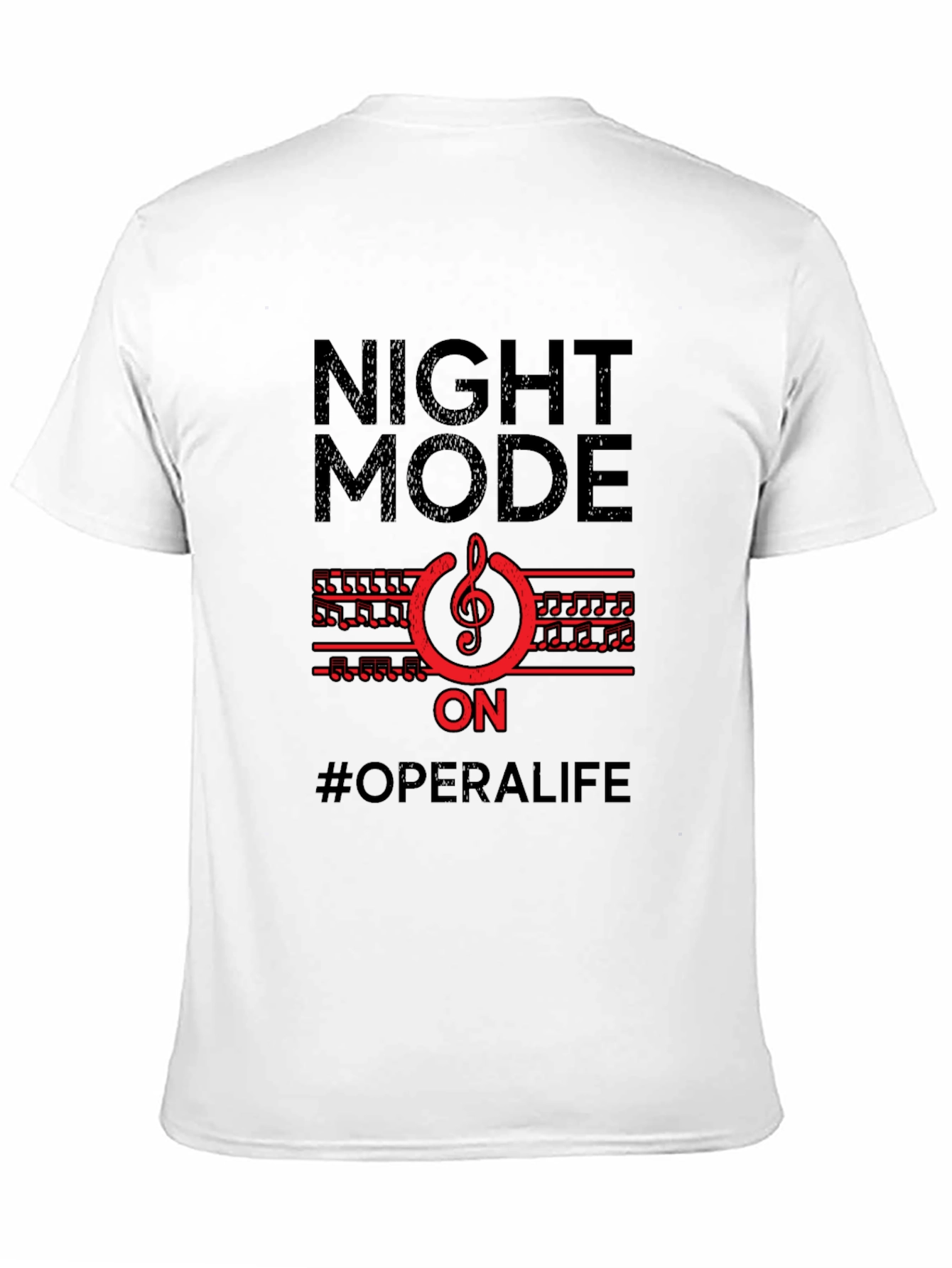 Night Mode ON Opera Life Black T-Shirt