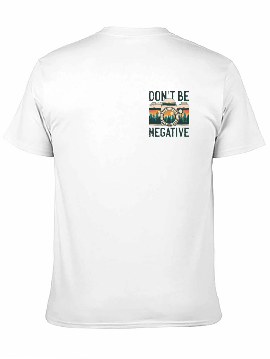 Retro Camera Graphic Tee - Dont Be Negative