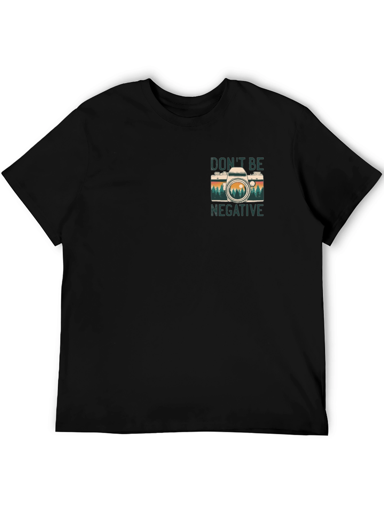 Retro Camera Graphic Tee - Dont Be Negative