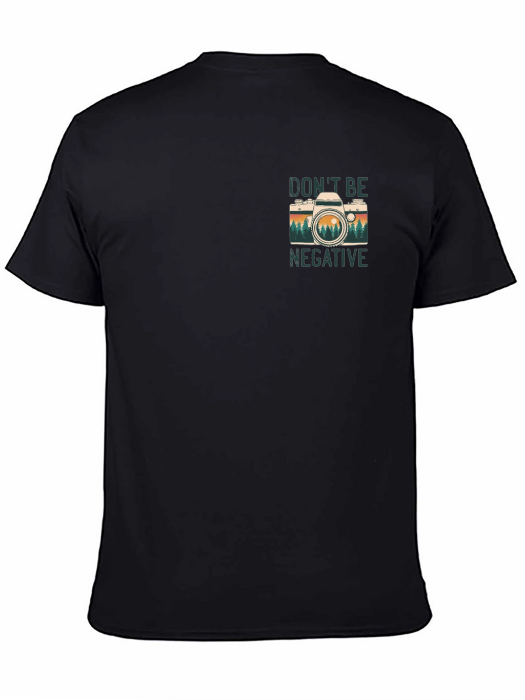 Retro Camera Graphic Tee - Dont Be Negative