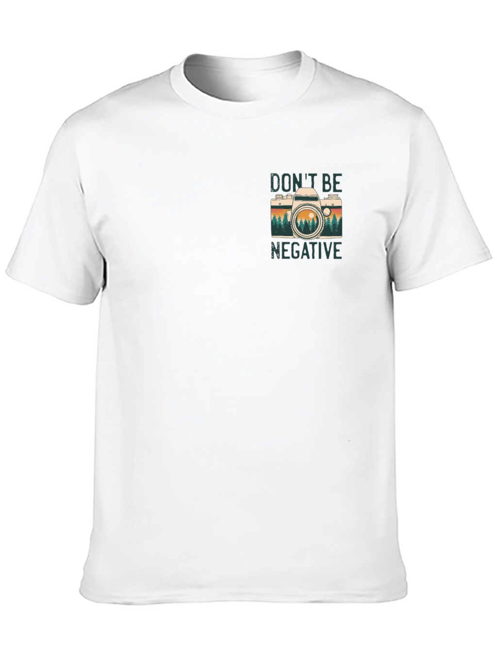 Retro Camera Graphic Tee - Dont Be Negative