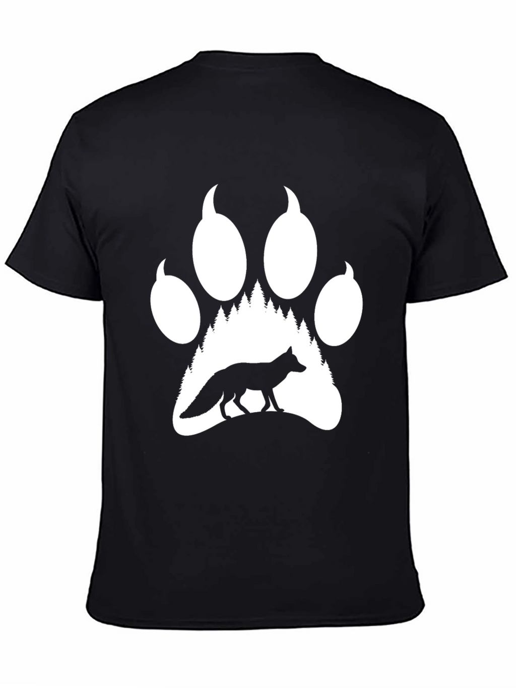 Fox Paw Print T-Shirt - Wildlife Nature Tee