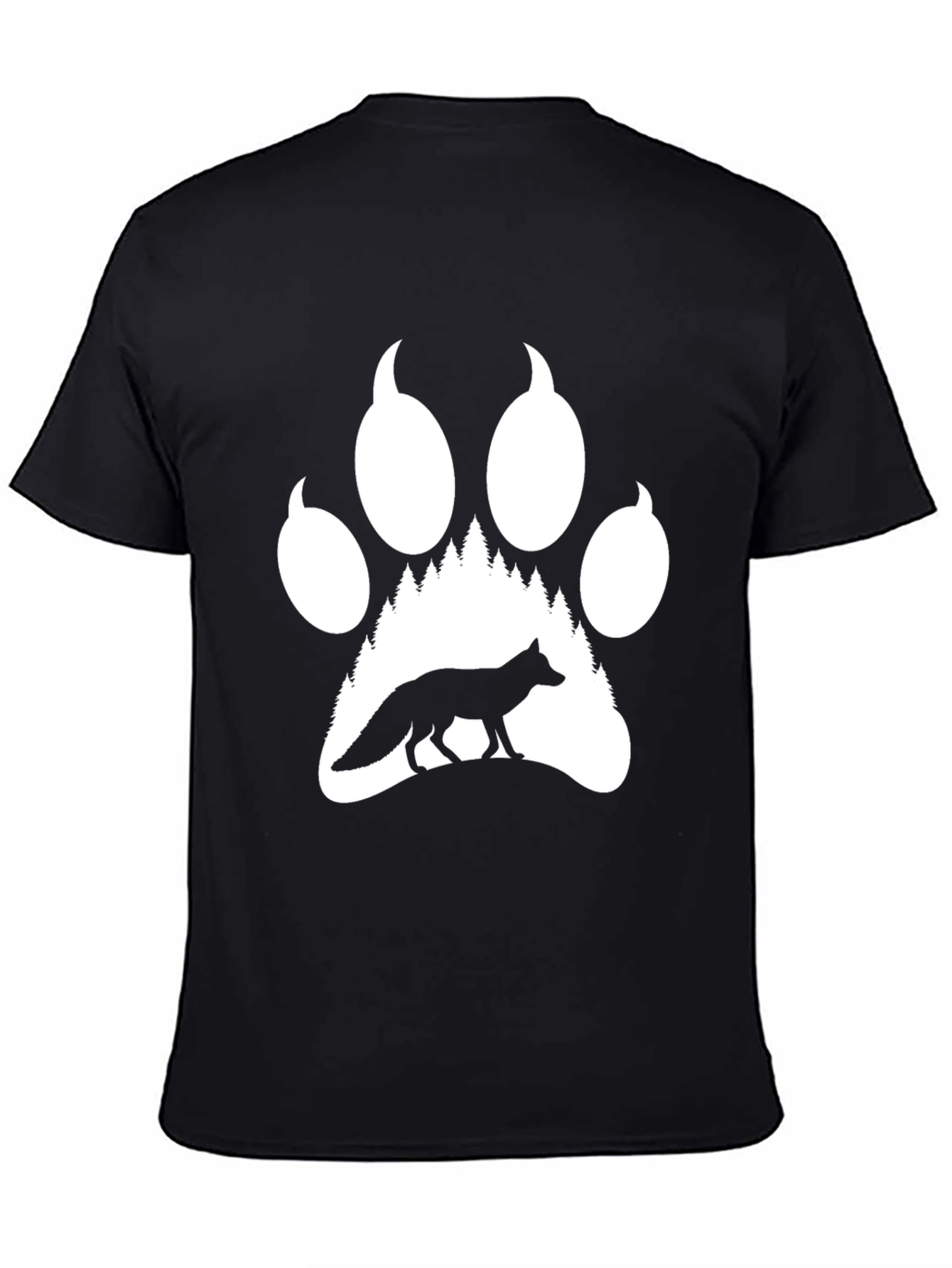 Fox Paw Print T-Shirt - Wildlife Nature Tee