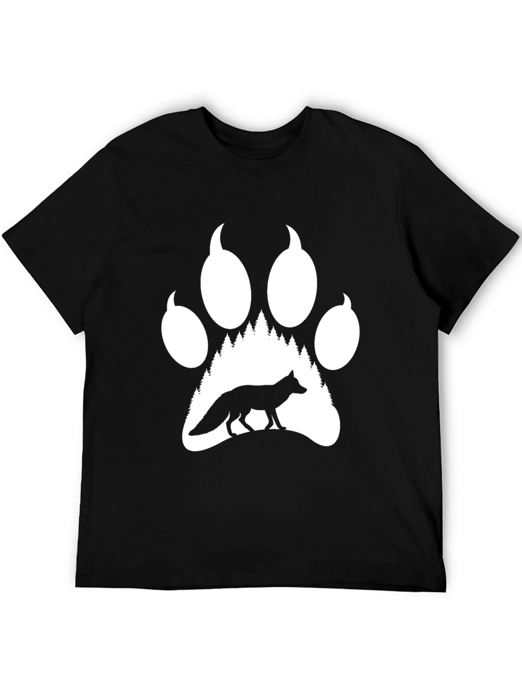 Fox Paw Print T-Shirt - Wildlife Nature Tee