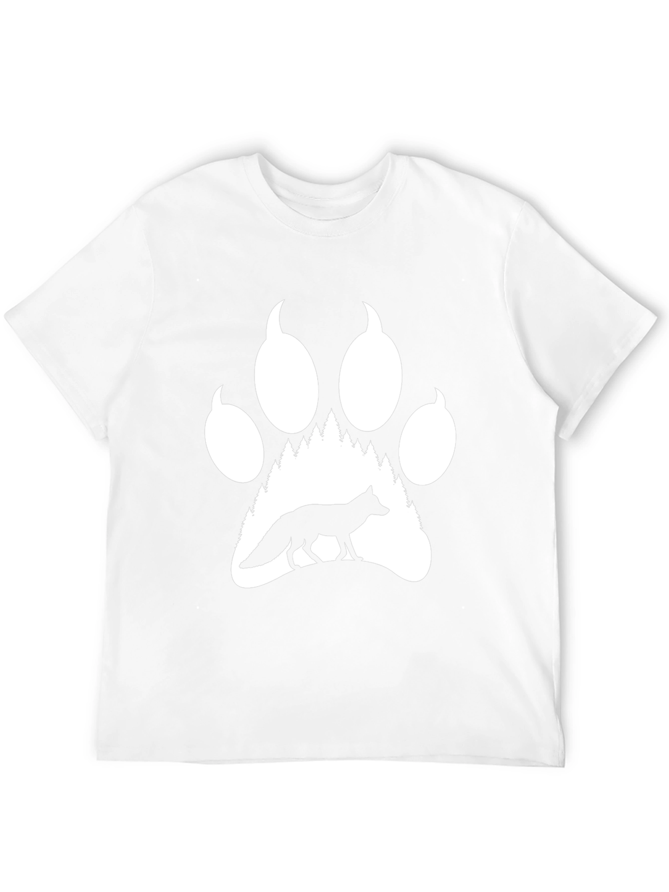 Fox Paw Print T-Shirt - Wildlife Nature Tee