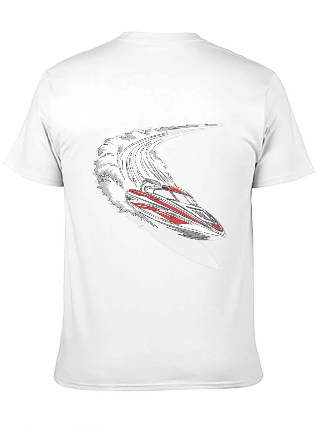 Jet Boat Graphic Tee - Black Cotton Blend