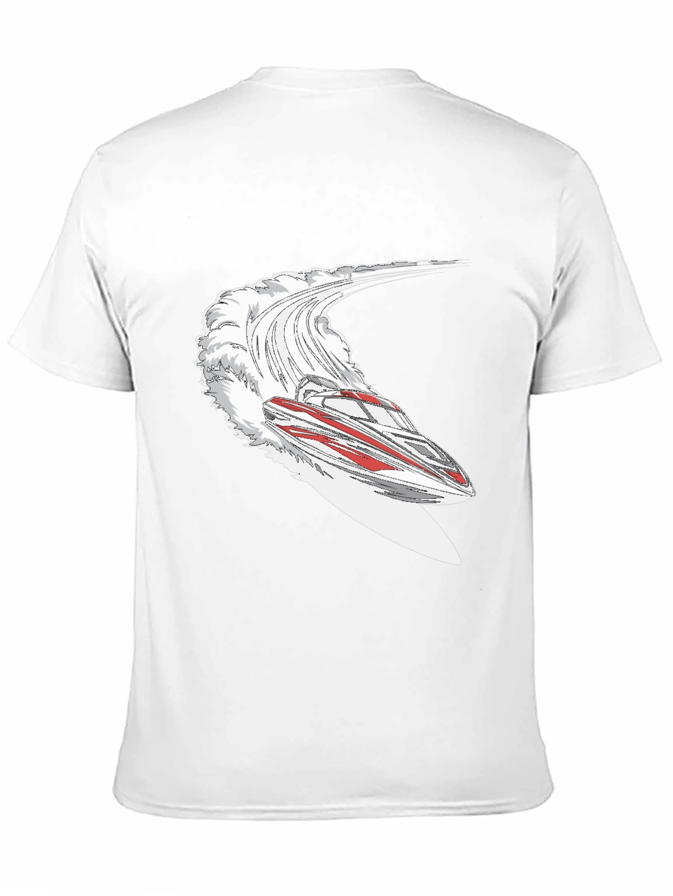Jet Boat Graphic Tee - Black Cotton Blend