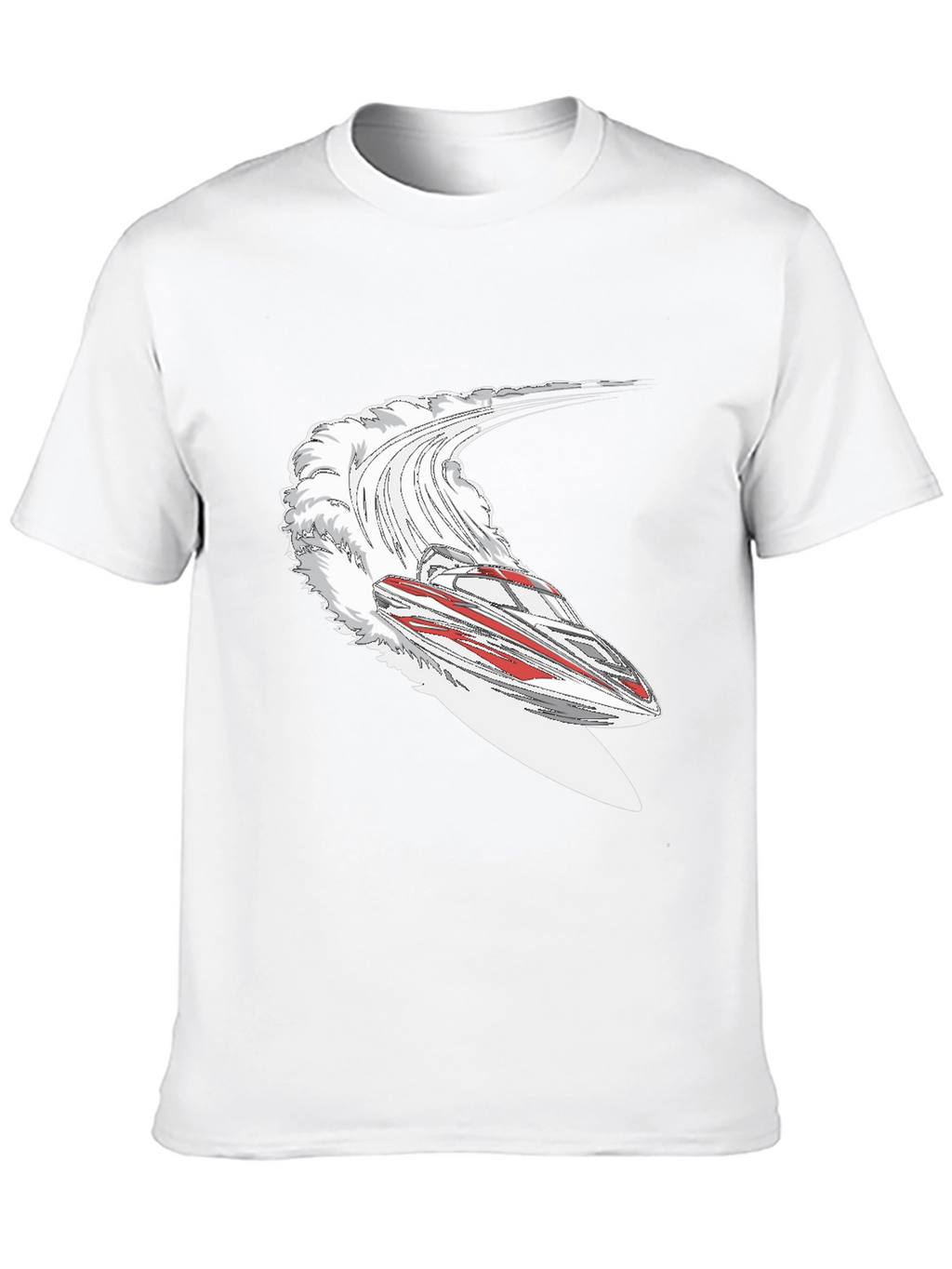 Jet Boat Graphic Tee - Black Cotton Blend