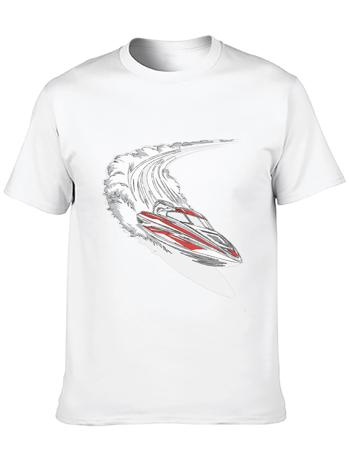 Jet Boat Graphic Tee - Black Cotton Blend