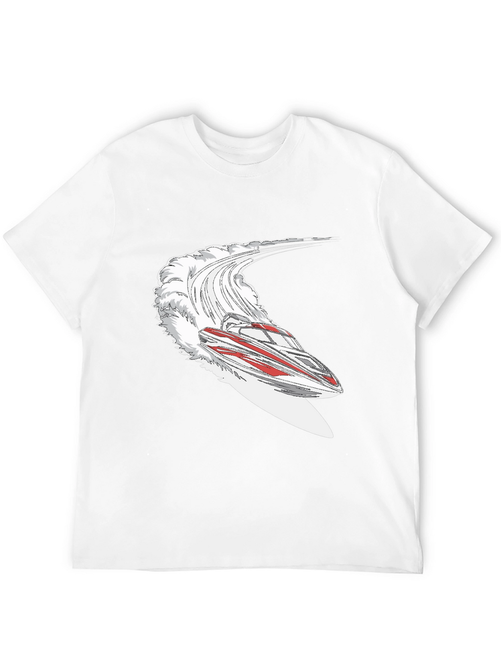 Jet Boat Graphic Tee - Black Cotton Blend