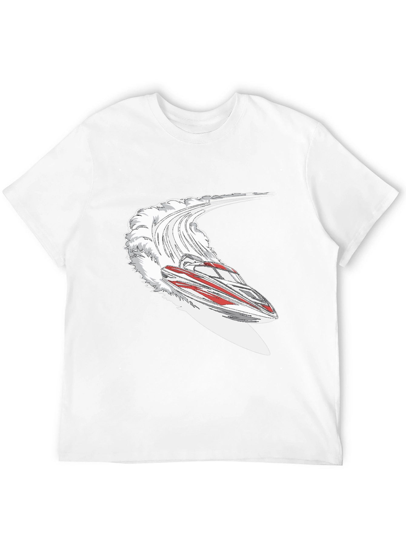 Jet Boat Graphic Tee - Black Cotton Blend