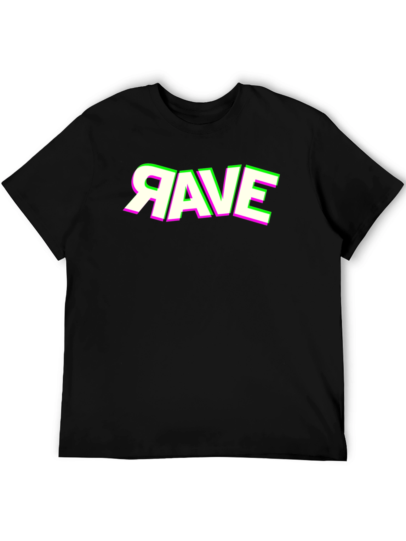 Rave Graphic Tee - Neon Accent Shirt