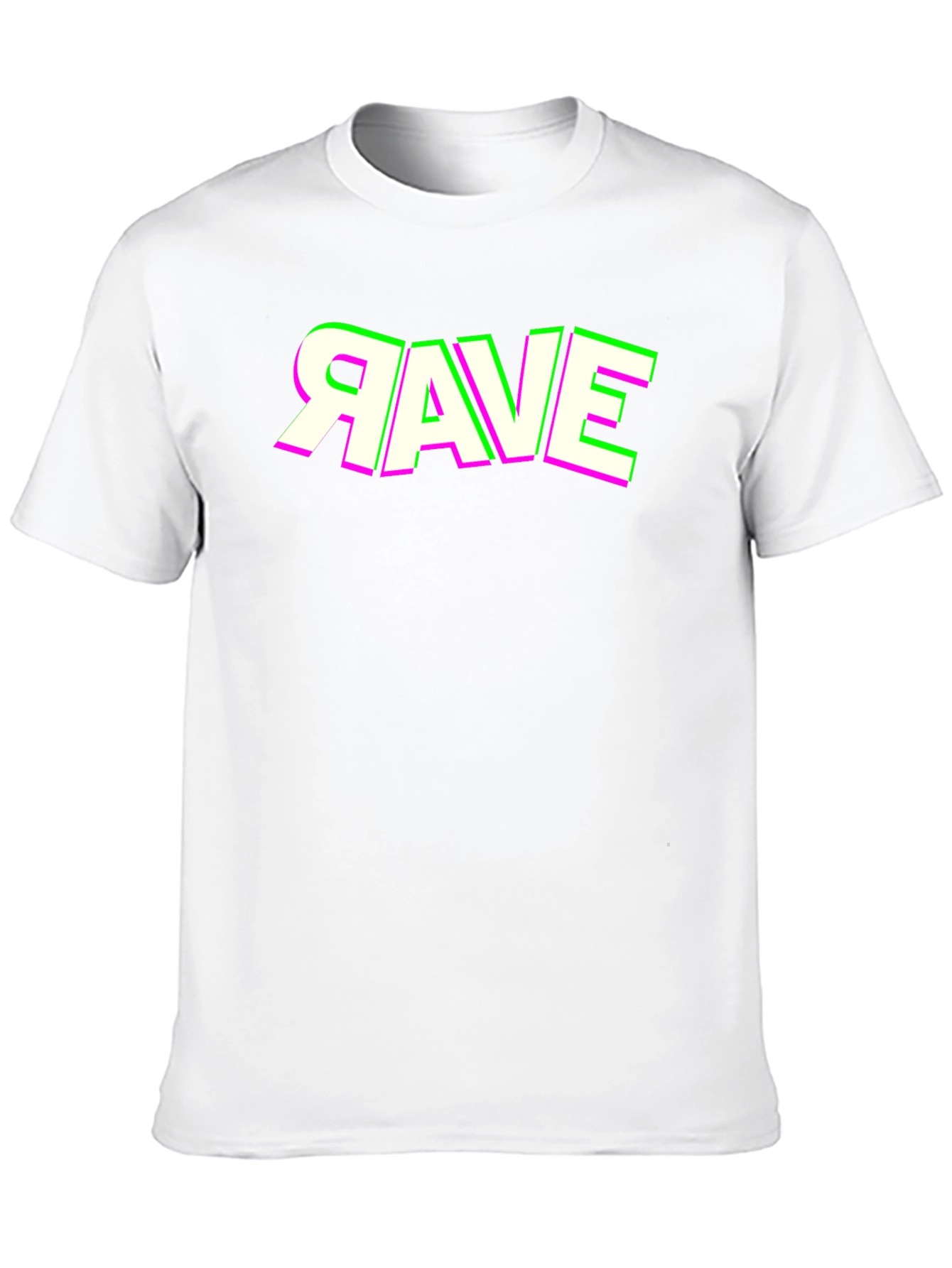 Rave Graphic Tee - Neon Accent Shirt