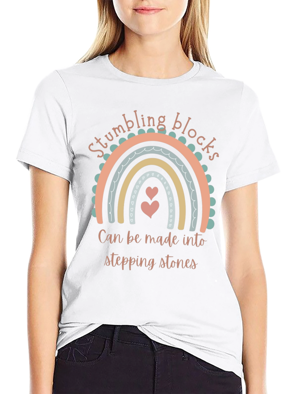 Stumbling Blocks Stepping Stones Graphic T-Shirt