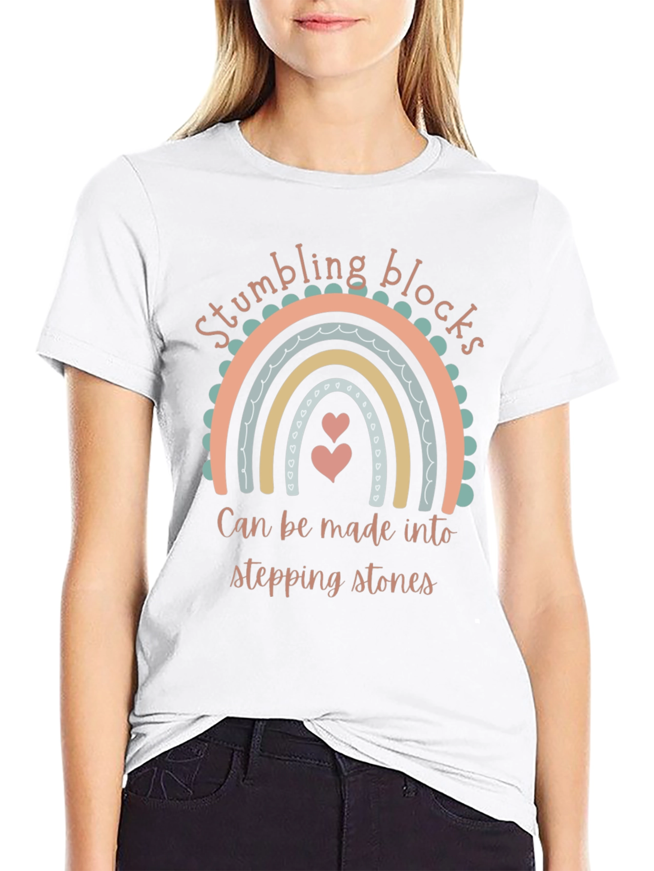 Stumbling Blocks Stepping Stones Graphic T-Shirt