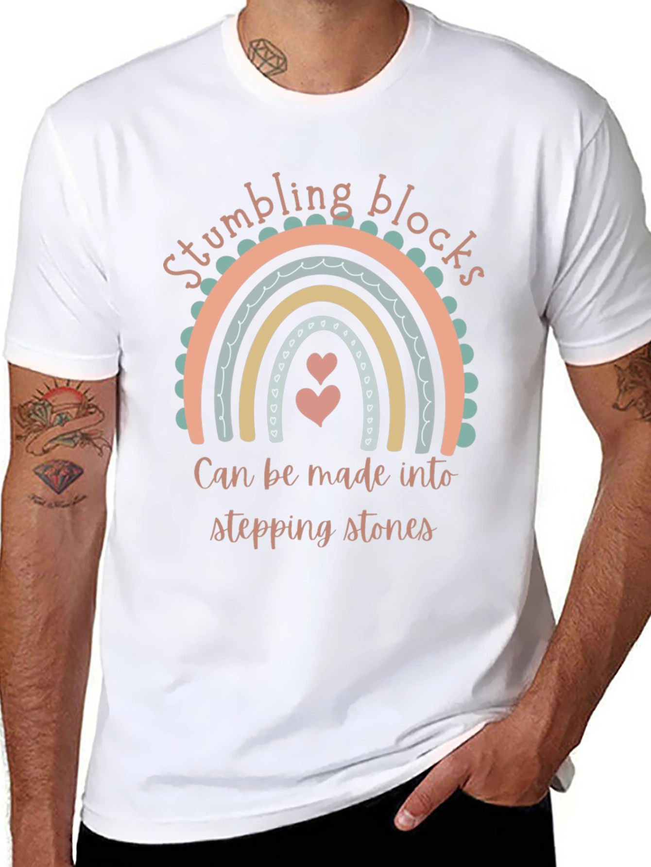 Stumbling Blocks Stepping Stones Graphic T-Shirt