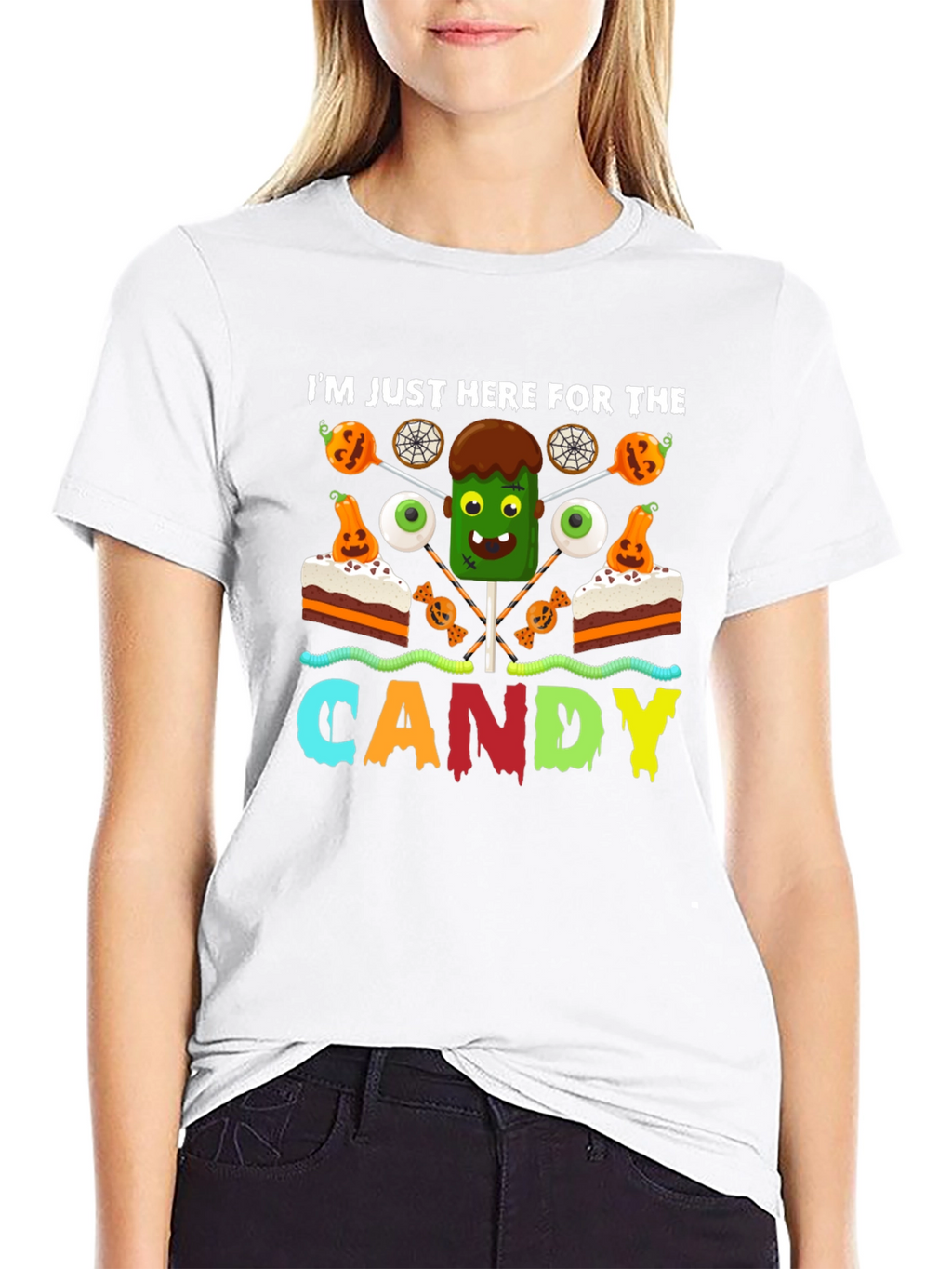 Im Just Here for the Candy Halloween T-Shirt