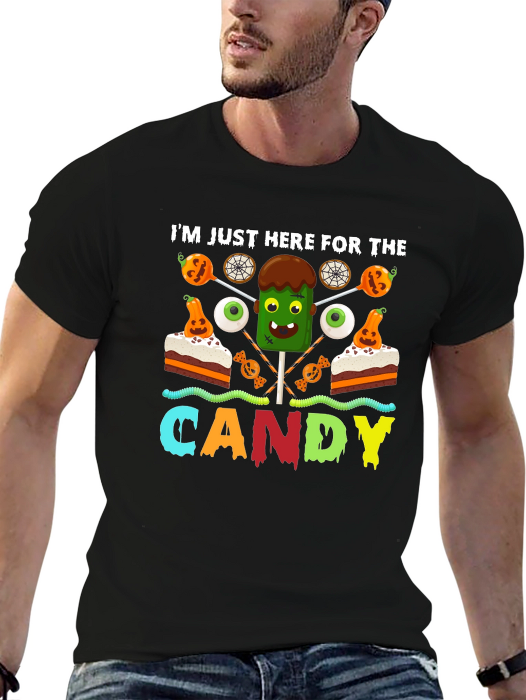 Im Just Here for the Candy Halloween T-Shirt