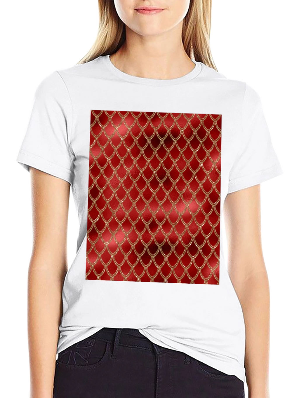 Red Dragon Scale Graphic Tee