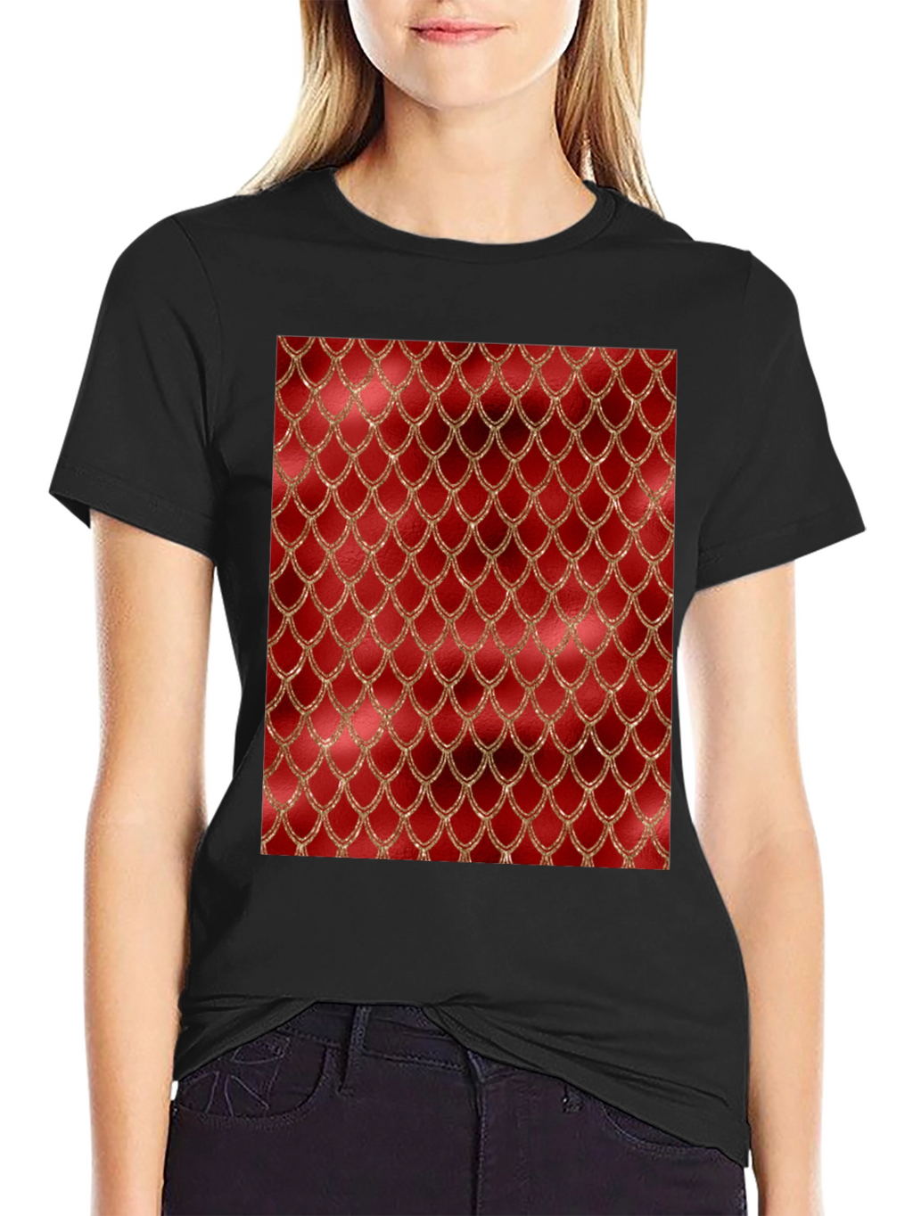 Red Dragon Scale Graphic Tee