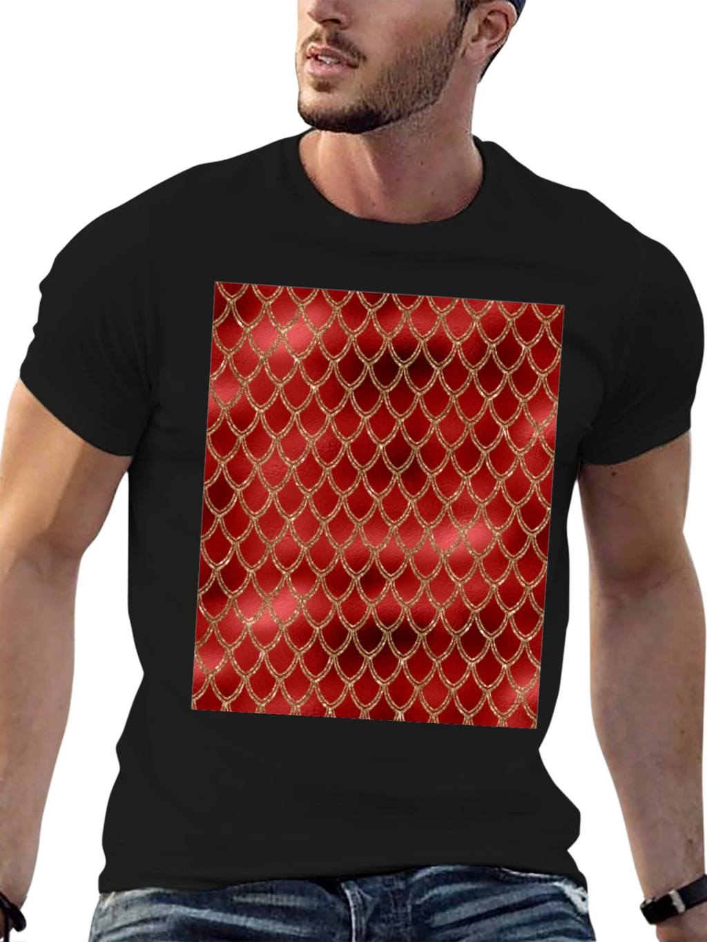 Red Dragon Scale Graphic Tee