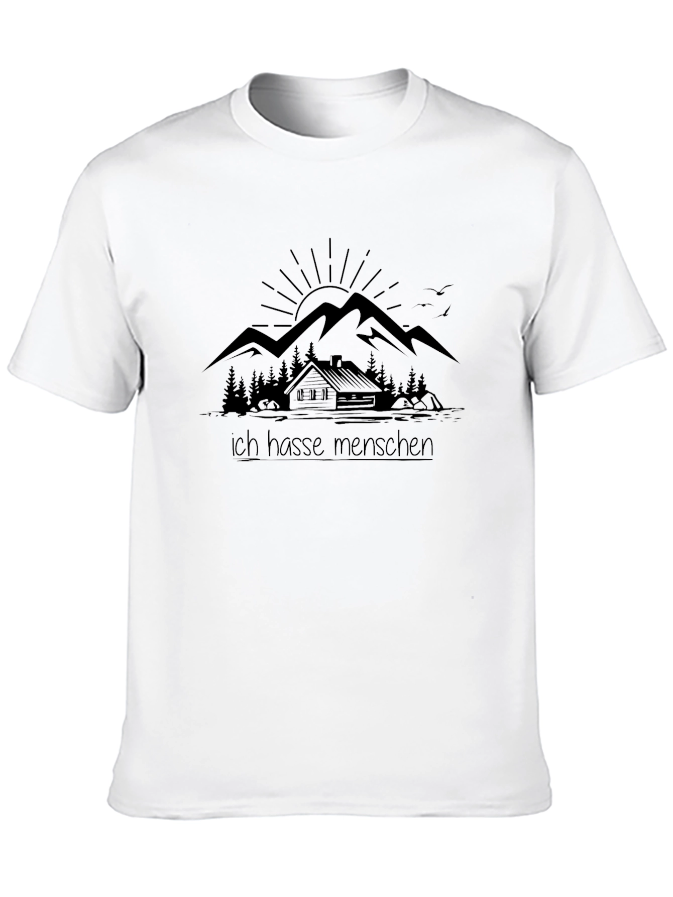 Ich Hasse Menschen T-Shirt - Mountain Cabin Graphic