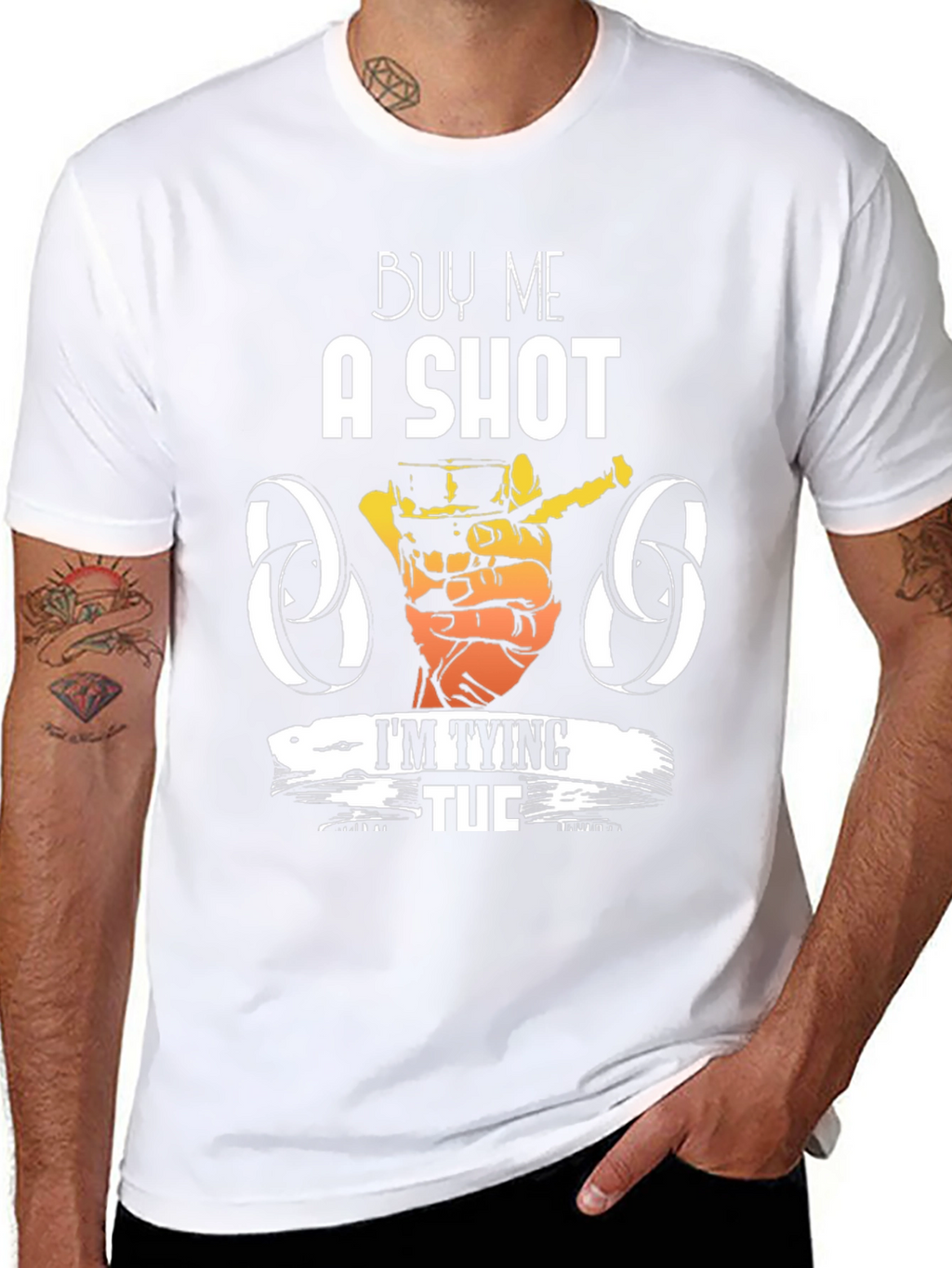 Buy Me a Shot Im Tying Tuc T-Shirt