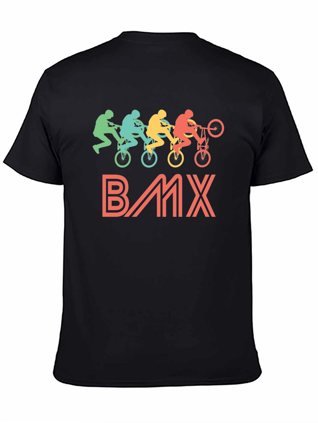Retro BMX Rider Black T-Shirt